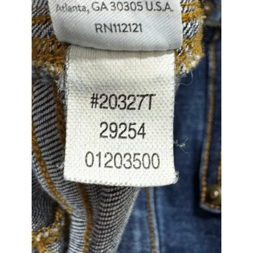 Spanx Womens Flare Tall Pull On Blue Denim Jeans L Tall Meas: 32x35